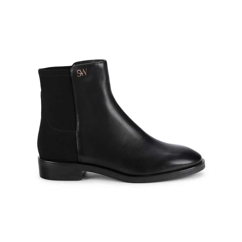 Stuart Weitzman Sleek Black Kye City Booties Size 8